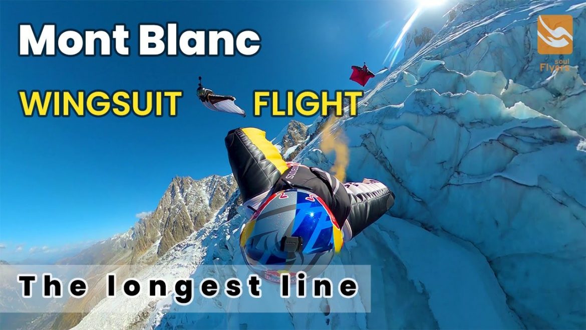 Wingsuit let iznad Mount Blanca